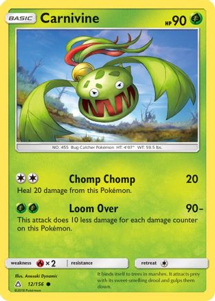 Carnivine 012 - Reverse Holofoil SM Ultra Prism - Common
