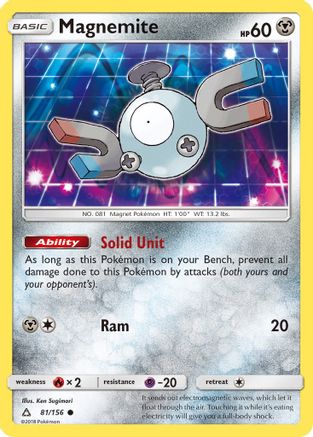 Magnemite (81) 081/156 - Reverse Holofoil SM Ultra Prism - Common