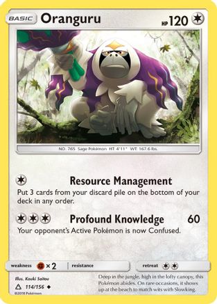 Oranguru 114/156 - Reverse Holofoil SM Ultra Prism - Uncommon