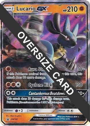 Lucario GX SM100 - Holofoil Jumbo Cards - Promo