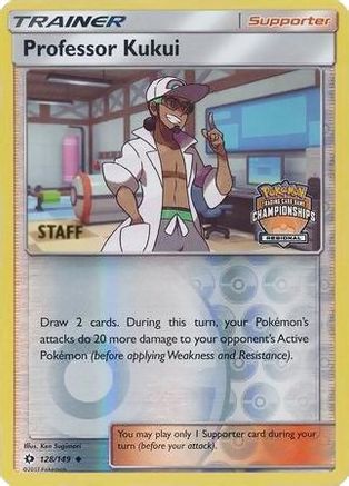Professor Kukui 128/149 - Reverse Holofoil League & Championship Cards - Promo