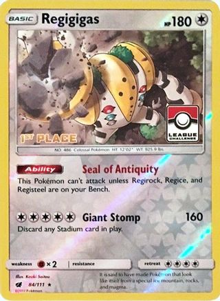 Regigigas 084/111 - Reverse Holofoil League & Championship Cards - Promo