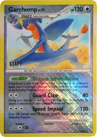 Garchomp 005/147 - Reverse Holofoil League & Championship Cards - Promo