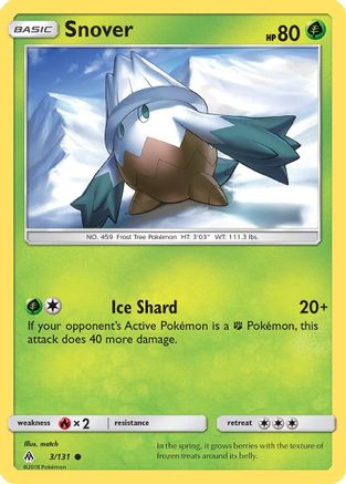 Snover 003 - Reverse Holofoil SM Forbidden Light - Common