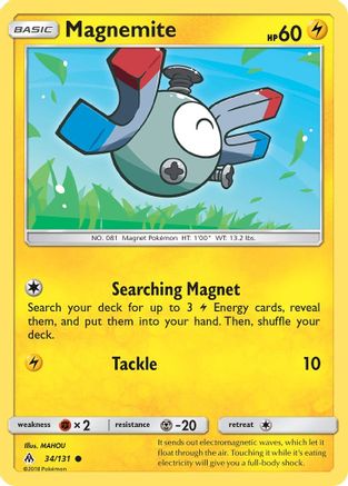 Magnemite 034/131 - Reverse Holofoil SM Forbidden Light - Common