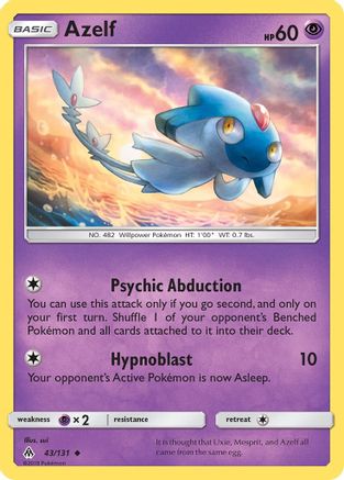 Azelf 043/131 - Reverse Holofoil SM Forbidden Light - Uncommon