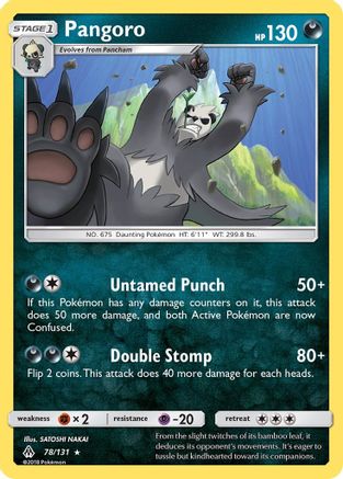 Pangoro 078 SM Forbidden Light - Rare