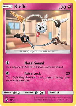 Klefki 089/131 - Reverse Holofoil SM Forbidden Light - Uncommon