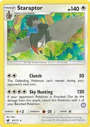 Staraptor (22) 083 SM Trainer Kit Alolan Sandslash & Alolan Ninetales - Rare