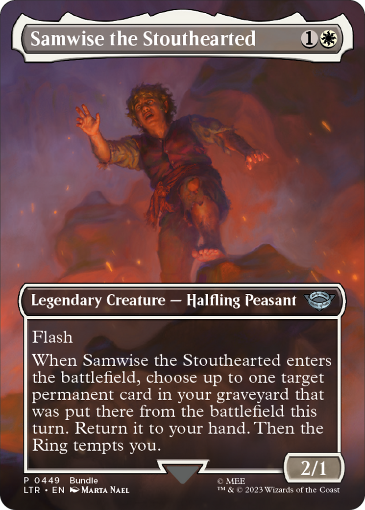 Samwise the Stouthearted (Borderless) (LTR Bundle) (UMP-449) - The Lord of the Rings: Tales of Middle-earth (Borderless) Foil