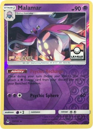 Malamar 051/131 - Reverse Holofoil League & Championship Cards - Promo