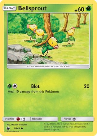 Bellsprout 001/168 - Reverse Holofoil SM Celestial Storm - Common