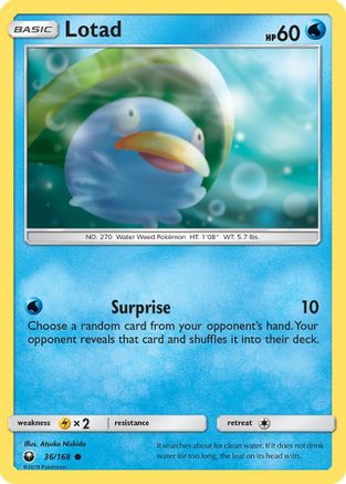 Lotad 036/168 SM Celestial Storm - Common