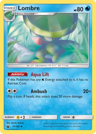Lombre 037/168 - Reverse Holofoil SM Celestial Storm - Uncommon