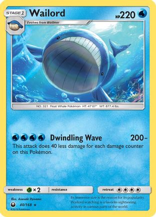 Wailord 040/168 SM Celestial Storm - Rare