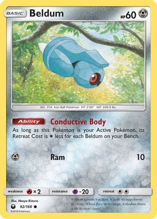 Beldum (92) 092 - Reverse Holofoil SM Celestial Storm - Common