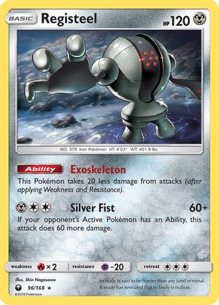 Registeel 096/168 - Reverse Holofoil SM Celestial Storm - Rare