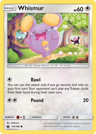 Whismur (116) 116/168 - Reverse Holofoil SM Celestial Storm - Common