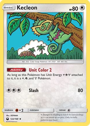 Kecleon 122/168 - Reverse Holofoil SM Celestial Storm - Uncommon
