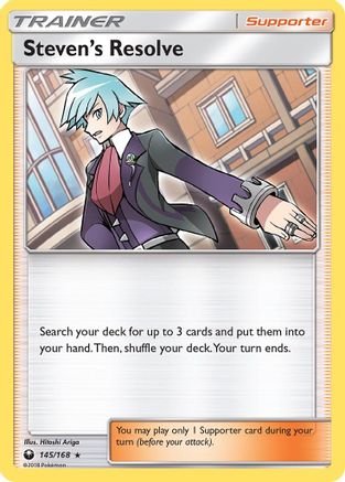 Steven's Resolve 145/168 - Holofoil SM Celestial Storm - Holo Rare