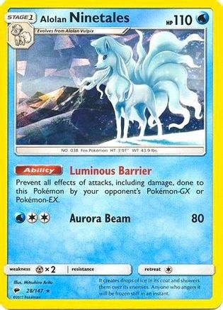 Alolan Ninetales 028/147 - Holofoil Deck Exclusives - Holo Rare
