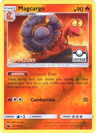Magcargo 024/168 - Reverse Holofoil League & Championship Cards - Promo