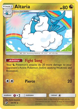 Altaria 040/70 - Reverse Holofoil Dragon Majesty - Holo Rare