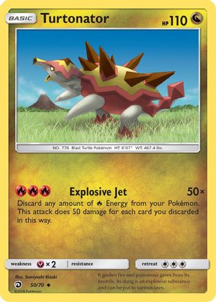 Turtonator 050/70 - Reverse Holofoil Dragon Majesty - Uncommon