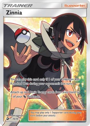 Zinnia (Full Art) 070 - Holofoil Dragon Majesty - Ultra Rare