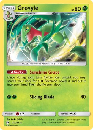 Grovyle 021/214 SM Lost Thunder - Uncommon