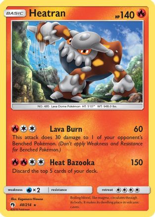 Heatran 048 - Reverse Holofoil SM Lost Thunder - Holo Rare