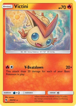 Victini 049/214 - Reverse Holofoil SM Lost Thunder - Rare
