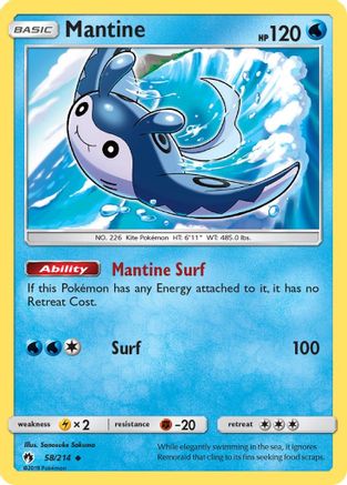 Mantine 058 SM Lost Thunder - Uncommon