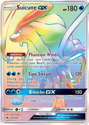 Suicune GX (Secret) 220 - Holofoil SM Lost Thunder - Secret Rare