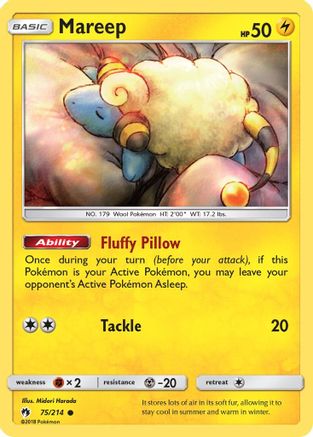 Mareep (75) 075/214 - Reverse Holofoil SM Lost Thunder - Common