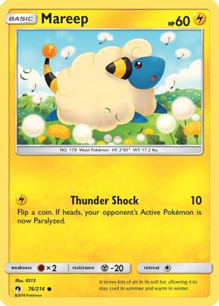Mareep (76) 076/214 - Reverse Holofoil SM Lost Thunder - Common