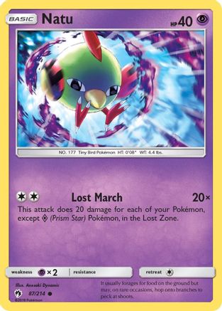 Natu 087/214 SM Lost Thunder - Common