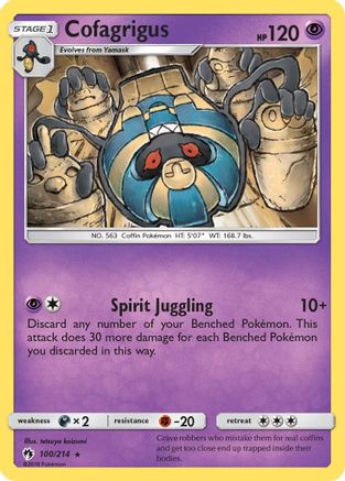 Cofagrigus 100 SM Lost Thunder - Rare