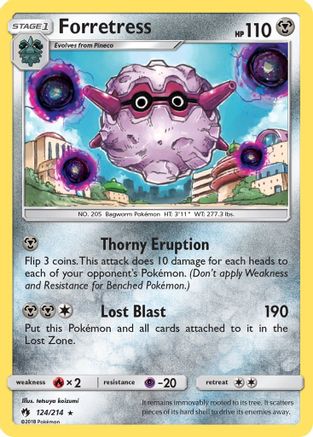 Forretress 124 SM Lost Thunder - Rare