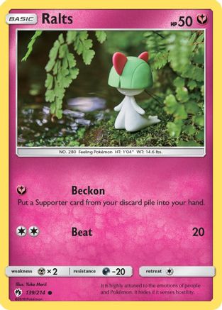 Ralts 139/214 - Reverse Holofoil SM Lost Thunder - Common