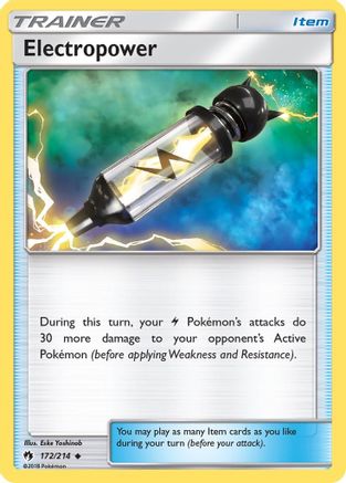 Electropower 172/214 - Reverse Holofoil SM Lost Thunder - Uncommon