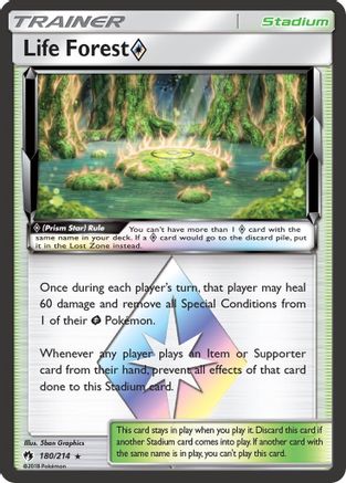 Life Forest Prism Star 180/214 - Holofoil SM Lost Thunder - Prism Rare