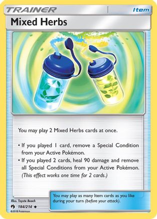 Mixed Herbs 184/214 - Reverse Holofoil SM Lost Thunder - Uncommon