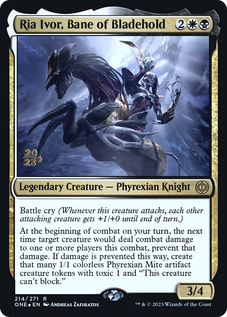 Ria Ivor, Bane of Bladehold (PRE-214S) - Phyrexia: All Will Be One Promos Foil