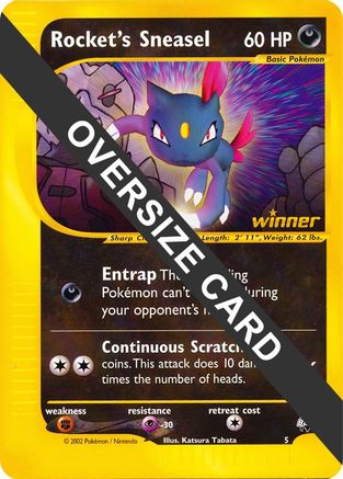 Rocket's Sneasel 005 Jumbo Cards - Promo