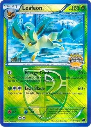 Leafeon 011/116 - Reverse Holofoil League & Championship Cards - Promo
