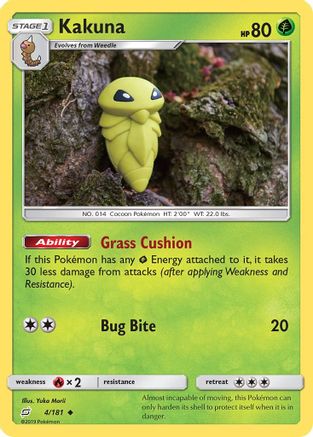 Kakuna 004/181 - Reverse Holofoil SM Team Up - Uncommon