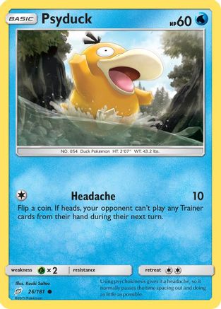 Psyduck 026/181 - Reverse Holofoil SM Team Up - Common