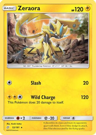 Zeraora 052/181 - Holofoil SM Team Up - Holo Rare