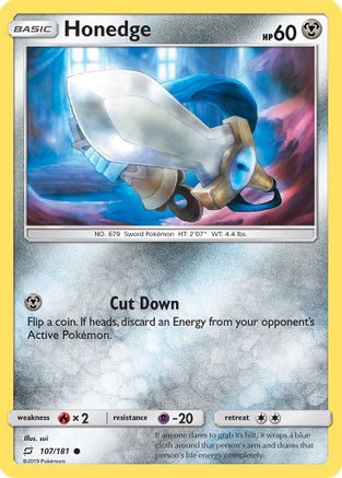 Honedge 107 - Reverse Holofoil SM Team Up - Common